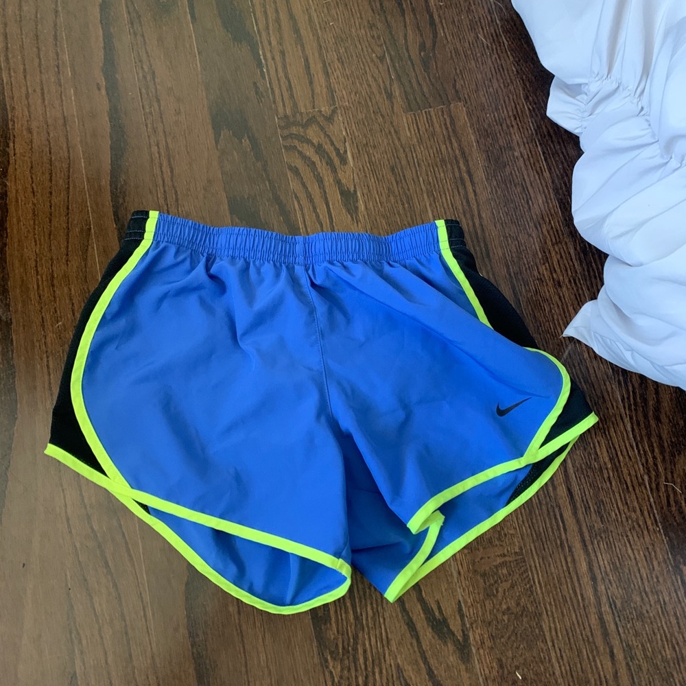Blue and black nike shorts
